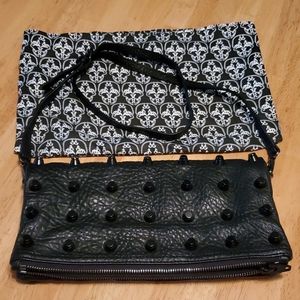 Alexander Wang black leather fold over bag